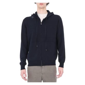 Drumohr Zip-throughs, male, Blue, Size: XL Maglia Full Zip