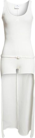 Courr&egrave;ges Droptail Cotton Rib Unitard in Heritage White at Nordstrom, Size X-Small