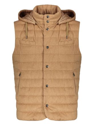 Herno Bodywarmer met capuchon - Bruin