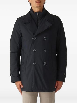Herno padded double-breasted peacoat - Blue