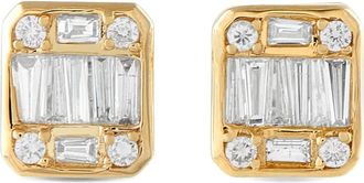 Luxury Bazaar 14kt witgouden oorbellen met diamond