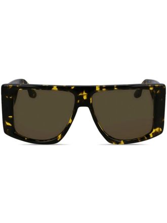 Victoria Beckham logo-plaque sunglasses - Black