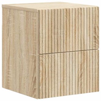 vidaXL Mesita De Noche De Pared Roble Sonoma 33 X 34,5 X 40 Cm Vidaxl