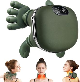 No Brand Masajeador De Manos Con Calor - Masajeador Port&aacute;til Con Calor - Masajeador Bi&oacute;nico De Cabeza, Manos, Cuello Y Hombros - Masajeador De Columna Cervical
