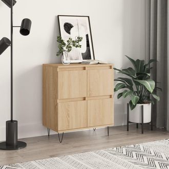 vidaXL Vidaxl - Aparador De Madera Contrachapada Roble Sonoma 60x35x70 Cm
