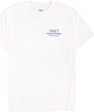 Obey White Logo Crew Neck T-Shirt