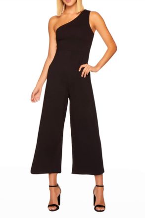 Susana Monaco One Shoulder Jumpsuit In Black