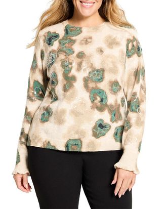 Nic+Zoe NIC+ZOE Plus Camo Shine Sweater