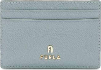 Furla Camelia card holder - unisex - Calf Leather/Viscose - One Size - Blue