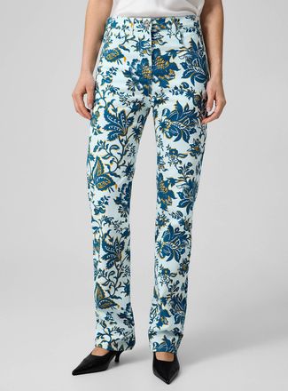 Etro Womens Straight-leg floral jean