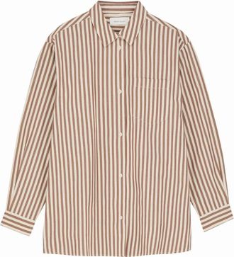 Skall Studio Edgar Shirt - Dames - Overhemden - Bruin - S - Katoen - Overhemden