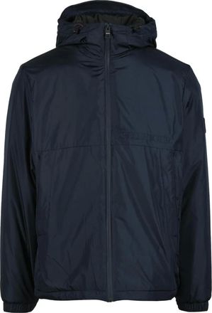 Tommy Hilfiger Jassen, Heren, Blauw, M, Polyester, Gewatteerde jas met ritssluiting