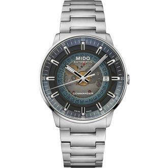 Mido Commander Gradient Skeletal Automatic Bracelet Watch, 40mm in Blue at Nordstrom