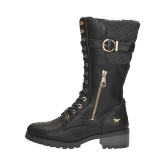 Mustang Veterschoenen Hoog - Dames - Veterlaarzen - Zwart - 37 EU - Schoenen