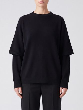 Darkpark Dropped Shoulder Crewneck Sweater in Merino Wool and Cashmere