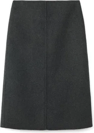 Mango Selection Wool Blend Midi Skirt in Gray at Nordstrom Rack, Size 6