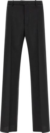 Jil Sander 259 Tailored Broeken - Heren - Nette broeken - Zwart - L - Wol - Broeken
