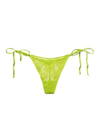 Savage x Fenty Womens, Caged Lace Thong with Tie, Fuji Apple Green, 3X
