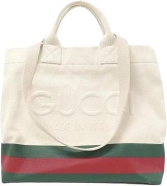 Gucci Pre-owned GG Supreme Canvas Tote Bag - Dames - Vintage Shopper - Beige - ONE Size - Vintage