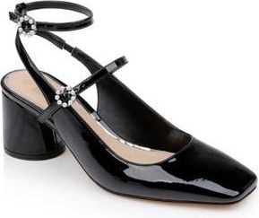 Badgley Mischka Keilani Ankle Strap Mary Jane Pump in Black Patent at Nordstrom Rack, Size 6.5