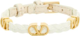 Valentino Vlogo Signature Leather Bracelet