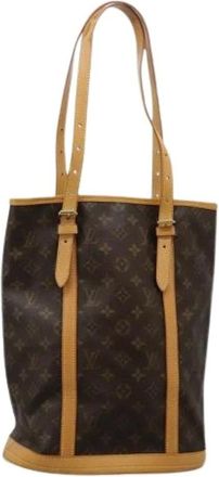 Louis Vuitton Pre-owned Bucket Bags, female, Brown, Size: ONE SIZE Pre-owned Monogram Bucket GM Shoulder Bag