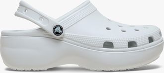 Crocs Classic Platform Womens Clogs Sandals Moonlight - Grey Resin - Size UK 4