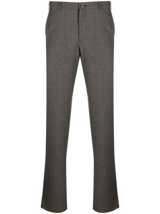 Canali straight-leg wool trousers - men - Wool - 48 - Brown