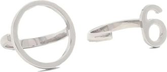 Maison Margiela Ringe - 6 Logo Set Of 2 Rings - Gr. M - in Silber - für Damen