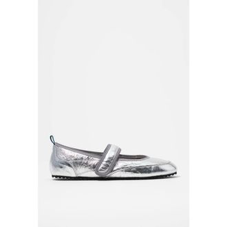 Bimba & Lola Velcro Ballerina Sneaker in Silver at Nordstrom, Size 35