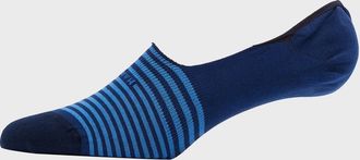 Marcoliani Invisible Touch Striped No-Show Socks