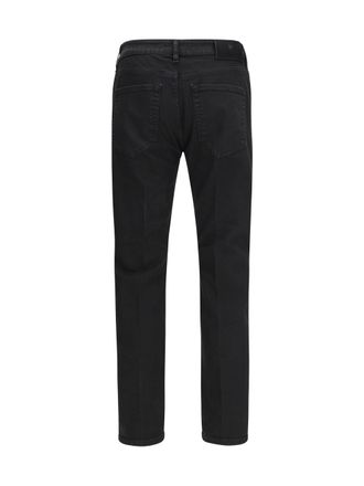 Pantaloni Torino Mens Pants Reggae Denim Nero Cotton; Elastane Trousers