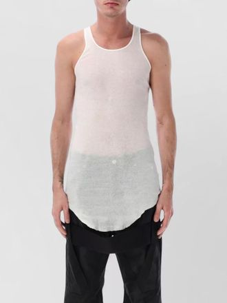 Rick Owens longline rib tank top round neck