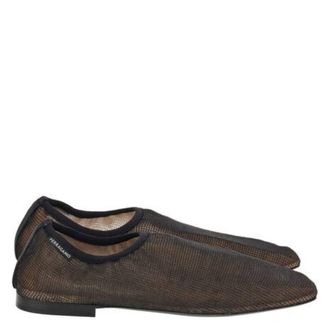 Ferragamo Metallic Mesh Dress Shoe, Size 9 EE