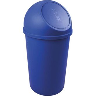 Helit Recipiente Para Residuos Con Trampilla De Polipropileno Azul