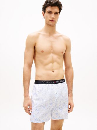 Tommy Hilfiger Mens Printed Woven Boxer - Multi - XL