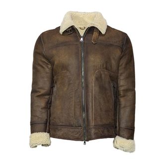 L.B.M. 1911 Bruin Leren Omkeerbare Jas - Heren - Jassen - Bruin - M - Jassen