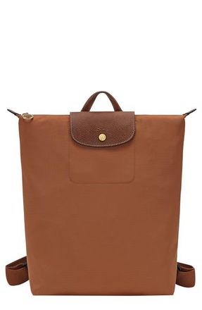 Longchamp Medium Le Pliage Backpack in Cognac at Nordstrom