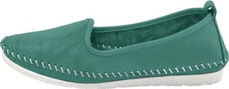 Andrea Conti Slipper ANDREA CONTI, Damen, Gr. 38, blau (t&uuml;rkis), Glattleder, Leder, Schuhe Slipper