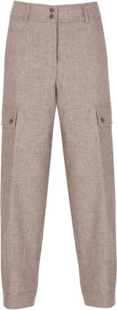 PESERICO Broeken, Dames, Bruin, M, Rechte broek