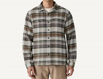 Patagonia Fjord Flannel Shirt In Blizzard: Salt Grey