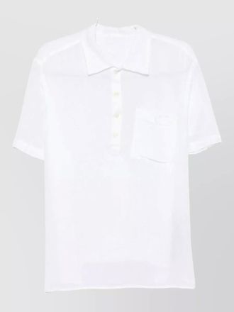 120% Lino polo shirt short sleeves chest pocket