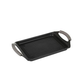KASANOVA Piastra a vassoio 35x22 cm con manici grigi