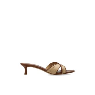 Michael Kors Heeled Mules, female, Beige, Size: 6 1/2 US Cassidy Heeled Mules