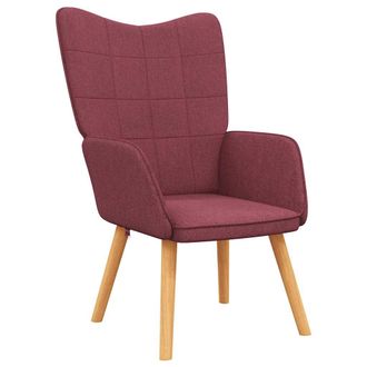 vidaXL Sill&oacute;n De Relax De Tela Color Rojo Tinto Vidaxl