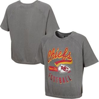 Outerstuff Womens Gray Kansas City Chiefs Mineral Wash Short Sleeve Top at Nordstrom, Size X-Small