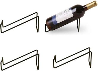 OEM Botellero, 4 Piezas, Botellero, Botellero De Pie, Armario Para Vinos, Mueble Bar, Exhibidor De Vino, Botellero Para 4 Botellas, Bares, Negro