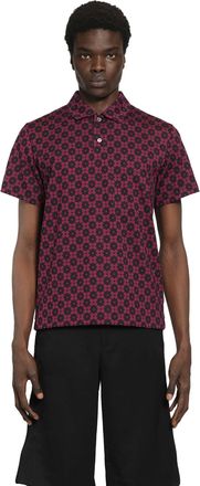Comme Des Gar&ccedil;ons Floral Graphic Print Polo Shirt