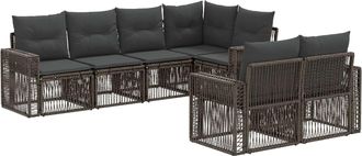 vidaXL Conjunto De Sof&aacute;s De Jard&iacute;n 7 Uds. 7-n&uacute;mero De Plazas Vidaxl