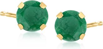 Ross-Simons Emerald Martini Stud Earrings in 14kt Yellow Gold